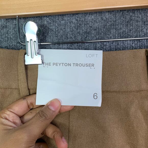 NEW LOFT The Peyton Trouser Women's Size 6 Wide Leg Pants Pleated - Picture 8 of 11